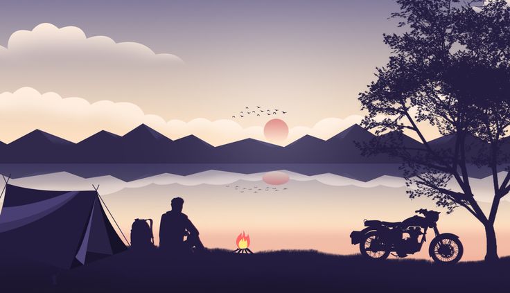 Illustration poster with vibrant color gradients